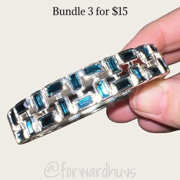 Bundle Sale 3 for $15 | JK Silvertone Hinge Bracelet | Fair Condition Read - Picture 8 of 11
